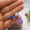 Wholesale Titanium Steel Retro Geometric Mixed Gemstone Pendant Necklace With Vacuum Plated 18K Real Gold For Women