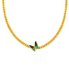 Wholesale 316L Stainless Steel Retro Green Butterfly Necklace With Electroplating For Women Featuring Geometric And Animal Patterns