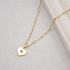 Wholesale Titanium Steel Retro Heartshaped Handmade Clavicle Necklace
