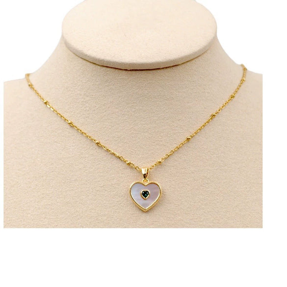 Wholesale Titanium Steel Retro Heartshaped Handmade Clavicle Necklace