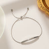 Wholesale Titanium Steel Retro Letter Geometric Gold Inlaid Women's Bracelet