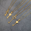 Wholesale Titanium Steel Retro Peach Heart Key Pendant Jewelry Accessory