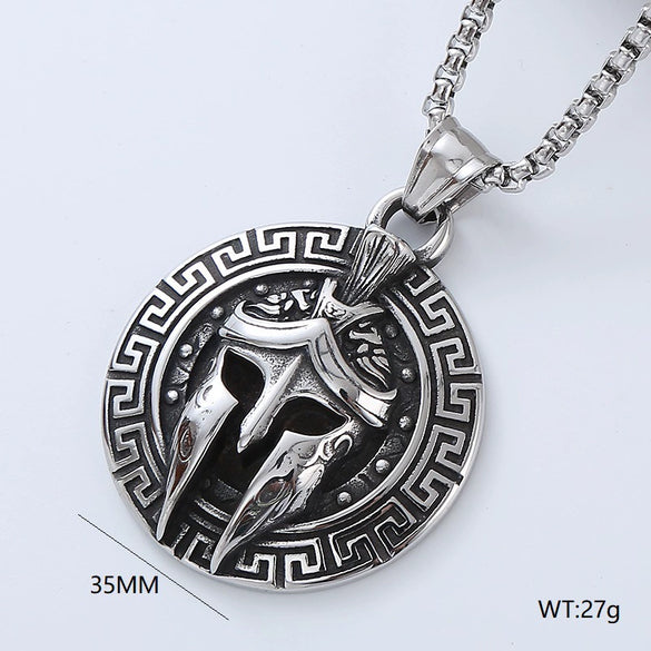 Wholesale Titanium Steel Retro Punk Hip Hop Geometric Men's Necklace With Polishing Treatment