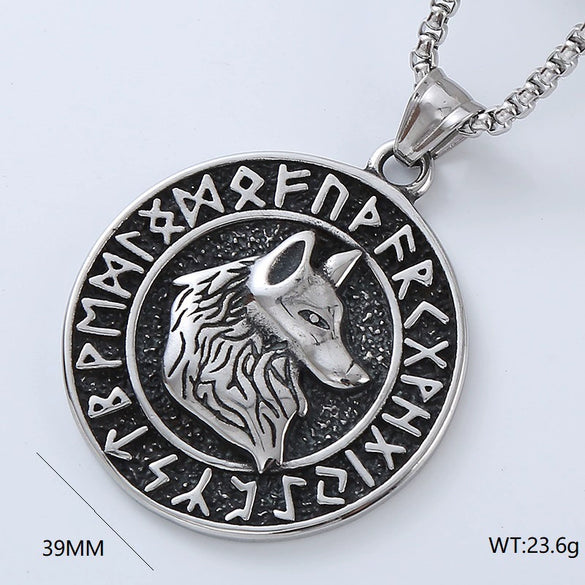 Wholesale Titanium Steel Retro Punk Hip Hop Geometric Men's Necklace With Polishing Treatment