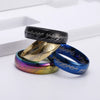 Wholesale Titanium Steel Retro Rings With Letters Numbers Text Electroplated For Men And Women