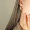Wholesale 316L Stainless Steel Retro Style Geometric Striped Enamel Oil Drop Electroplated Earrings
