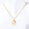 Wholesale Titanium Steel Retro Twelve Constellation Pendant Necklace With Electroplating Treatment And Ochain