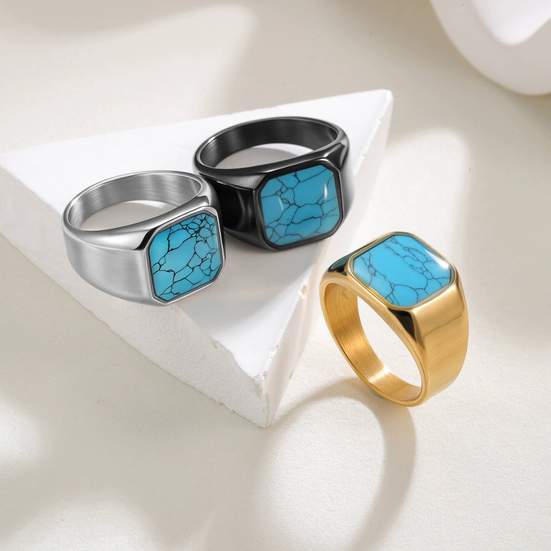 Wholesale Titanium Steel Ring For Men Retro Style With Electroplating ...