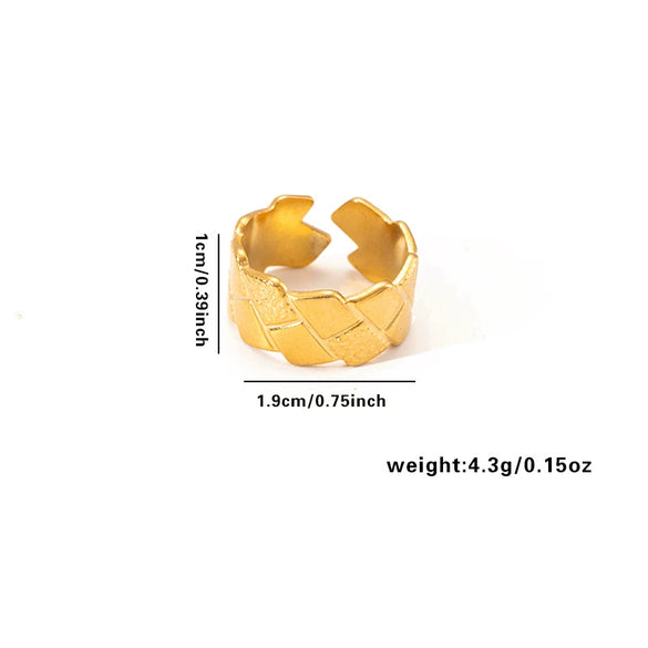 Wholesale Titanium Steel Ring For Women With Geometric Design Electroplating Treatment High End Fashion And Niche Joker Opening Non Fading Design