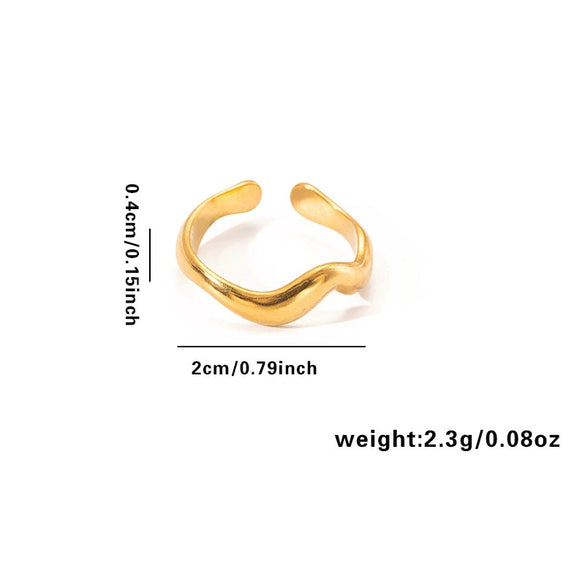 Wholesale Titanium Steel Ring For Women With Geometric Design Electroplating Treatment High End Fashion And Niche Joker Opening Non Fading Design