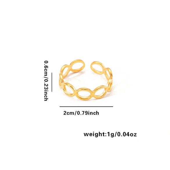 Wholesale Titanium Steel Ring For Women With Geometric Design Electroplating Treatment High End Fashion And Niche Joker Opening Non Fading Design