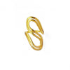 Wholesale Titanium Steel Ring For Women With Simple Geometric Design And Electroplating Treatment