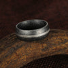 Wholesale Titanium Steel Ring Geometric Design Distressed Style Unisex