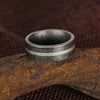 Wholesale Titanium Steel Ring Geometric Design Distressed Style Unisex