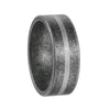 Wholesale Titanium Steel Ring Geometric Design Distressed Style Unisex