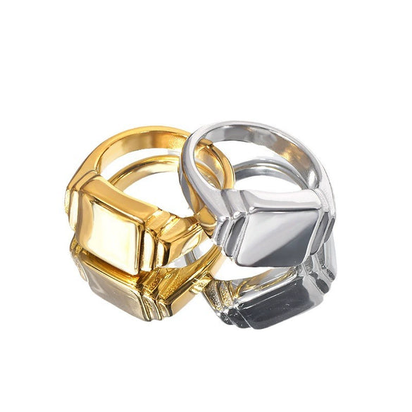 Wholesale Titanium Steel Ring Geometric Heart Style Electroplated For Men And Women