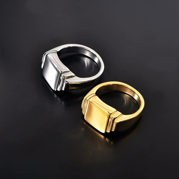 Wholesale Titanium Steel Ring Geometric Heart Style Electroplated For Men And Women