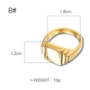 Wholesale Titanium Steel Ring Geometric Heart Style Electroplated For Men And Women