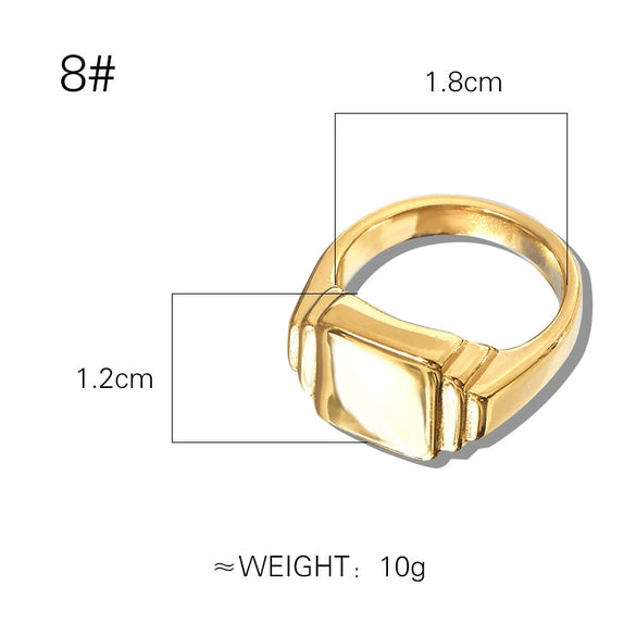 Wholesale Titanium Steel Ring Geometric Heart Style Electroplated For Men And Women