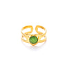 Wholesale Titanium Steel Ring Geometric Heart U Shape Retro Style Electroplated