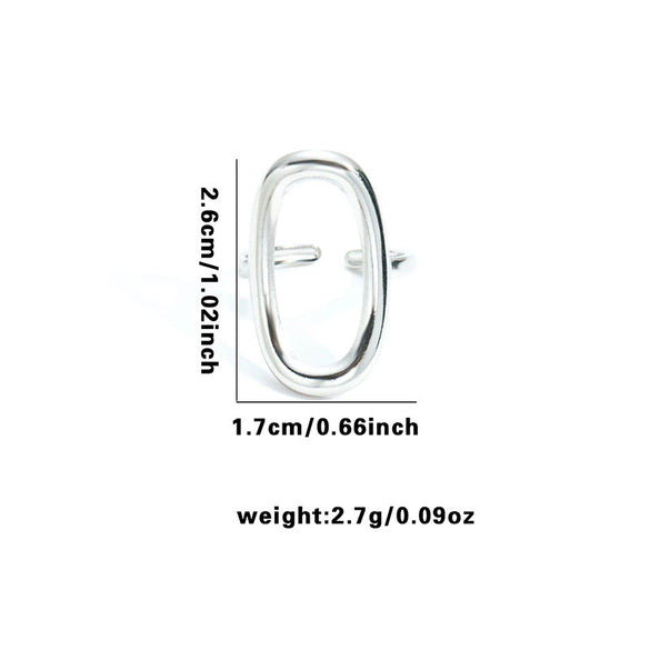 Wholesale Titanium Steel Ring Geometric Irregular Snake Line Multi Layer Retro Style For Women