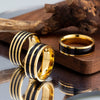 Wholesale Titanium Steel Ring Geometric Style Gold Plated
