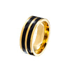 Wholesale Titanium Steel Ring Geometric Style Gold Plated