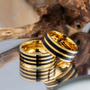 Wholesale Titanium Steel Ring Geometric Style Gold Plated
