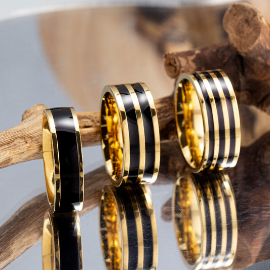 Wholesale Stainless Steel Ring Geometric Style Gold Plated