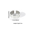 Wholesale Titanium Steel Ring Irregular Line Geometric Style With Heart Shape Flower Leaves Letters Numbers Text Electroplated For Women