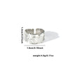 Wholesale Titanium Steel Ring Irregular Line Geometric Style With Heart Shape Flower Leaves Letters Numbers Text Electroplated For Women