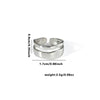 Wholesale Titanium Steel Ring Irregular Line Geometric Style With Heart Shape Flower Leaves Letters Numbers Text Electroplated For Women