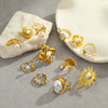 Wholesale Titanium Steel Ring Light Luxury Style Electroplated K Gold Plated Open Ring For Women