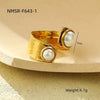 Wholesale Titanium Steel Ring Light Luxury Style Electroplated K Gold Plated Open Ring For Women