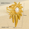 Wholesale Titanium Steel Ring Light Luxury Style Electroplated K Gold Plated Open Ring For Women