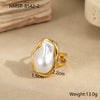 Wholesale Titanium Steel Ring Light Luxury Style Electroplated K Gold Plated Open Ring For Women