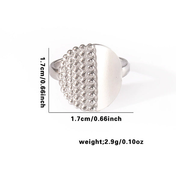 Wholesale Titanium Steel Ring Retro Style With Leaves Heart Shape Flower Letters Numbers Electroplating For Women