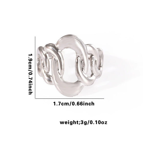 Wholesale Titanium Steel Ring Retro Style With Leaves Heart Shape Flower Letters Numbers Electroplating For Women