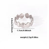 Wholesale Titanium Steel Ring Retro Style With Leaves Heart Shape Flower Letters Numbers Electroplating For Women