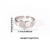 Wholesale Titanium Steel Ring Retro Style With Leaves Heart Shape Flower Letters Numbers Electroplating For Women