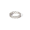 Wholesale Titanium Steel Ring Stainless Steel Hollow Heart Couple Style Pvd Furnace Real Gold Plating Women's Jewelry Ring