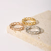 Wholesale Titanium Steel Ring Stainless Steel Hollow Heart Couple Style Pvd Furnace Real Gold Plating Women's Jewelry Ring