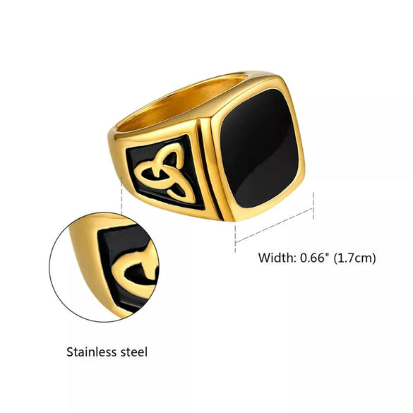 Wholesale Titanium Steel Ring Wave Pattern Polished Unisex Fashion Retro Jewelry
