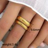 Wholesale Titanium Steel Ring With Black And White Enamel Geometric Design Retro Opening Non Fading Real Gold Plated