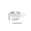 Wholesale Titanium Steel Ring With Chain Hollow Design Electroplated Geometric Style Heart Shape Flower Leaves Letters Numbers Text For Women