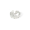 Wholesale Titanium Steel Ring With Chain Hollow Design Electroplated Geometric Style Heart Shape Flower Leaves Letters Numbers Text For Women