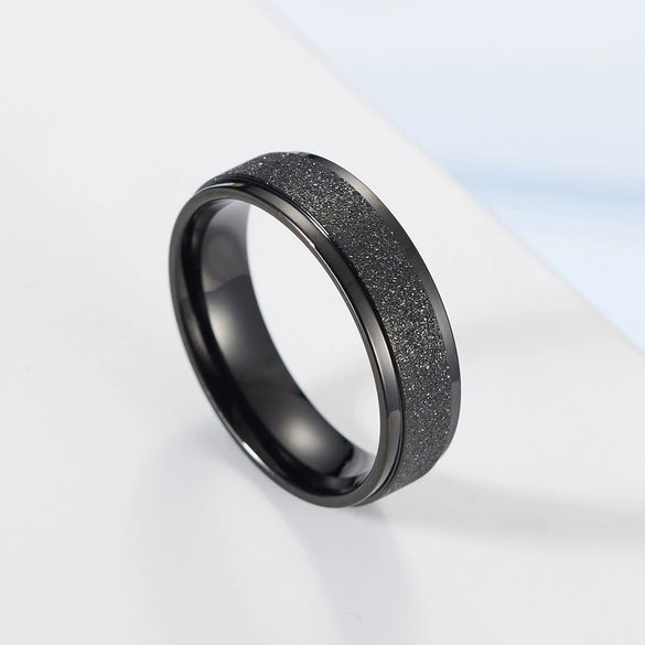Wholesale Titanium Steel Ring With Geometric Pattern For Jewelry Lovers Polished