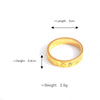 Wholesale Titanium Steel Ring With Ushape Pattern For Men And Women Electroplated Geometric Style