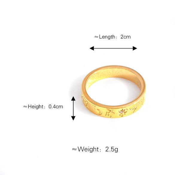 Wholesale Titanium Steel Ring With Ushape Pattern For Men And Women Electroplated Geometric Style