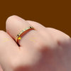Wholesale Titanium Steel Ring Women's Simple Love Style Heart Shaped Electroplated